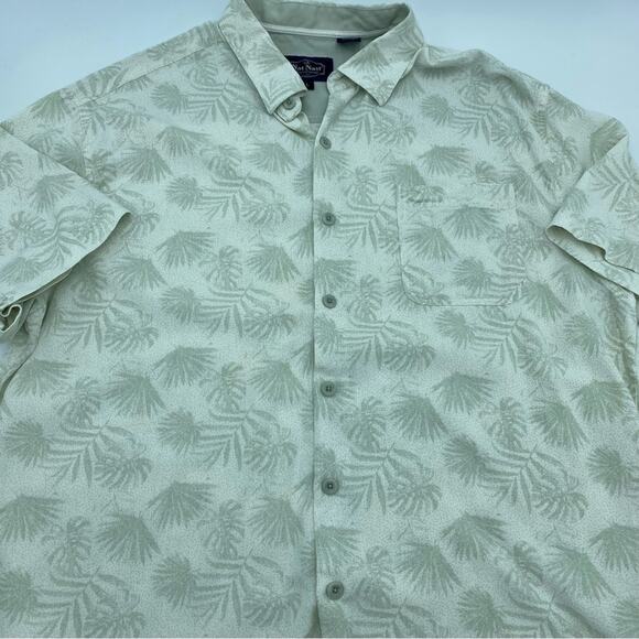 Nat Nast Top Men's 100% Silk Palm Leaf Print Luxury Resortwear Vacation - Picture 1 of 8